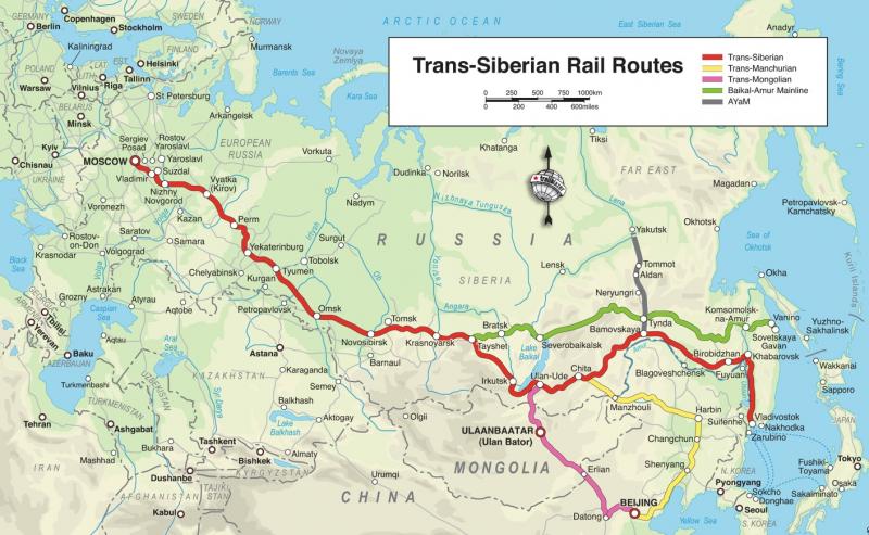 Trans Siberian Railway Route Map And Highlights NAVTFV